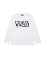 Diesel Kids' Logo-print Cotton Sweatshirt In White