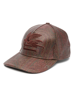 Etro Pegaso Paisley-print Baseball Cap In Brown