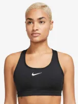 Nike Swoosh Medium Support Bra In Black