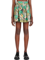 Kenzo Printed Mini Skirt In Dark Khaki