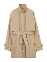 Burberry Tropical Gabardine Trench Coat In Honey