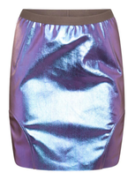 Rick Owens Purple And Blue Cotton Blend Diana Skirt In Gnawed Blue