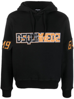 Dsquared2 Logo-print Drawstring Hoodie In Black