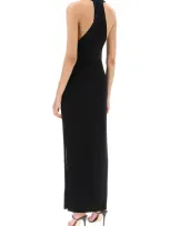 Norma Kamali Neeta Draped Stretch-jersey Maxi Dress In Black