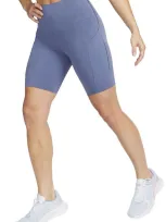 Nike Women's Universa Medium-support High-waisted 8" Biker Shorts With Pockets In Blue