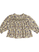 Bonpoint Baby Pompon Printed Cotton Blouse In Multicoloured