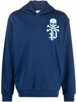 Philipp Plein Gothic Plein Logo-print Hoodie In Blue