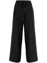 Sea High-rise Wide-leg Trousers In Black