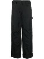 Simone Rocha Wool-twill Wide-leg Trousers In Black