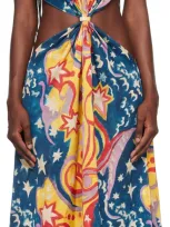 Marni Printed Midi Dress In Royal