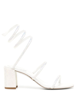 René Caovilla Cleo 80mm Crystal-embellished Sandals In White