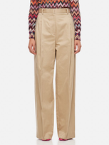 Lanvin Wide-leg High Waisted Pants In Neutrals