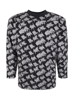 Erl Unisex Printed Longsleeve Tshirt Knit In Black