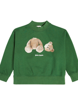 Palm Angels Kids' Forest Green Cotton Sweatshirt