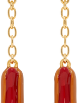 Marni Hot-dog Pendant Earrings In 00r30 Arabesque