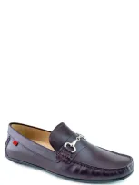 Marc Joseph New York Wall Street Bit Loafer Driving Shoe In Wine Brushed Napa