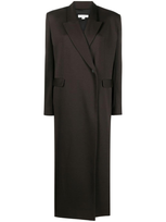 Gia Studios Single-breasted Long Coat In Brown