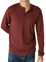 Lucky Brand Long Sleeve Henley Shirt In Port Royale