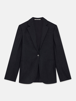 Stella Mccartney Lurex Wool Slim Fit Tailored Blazer In Ink