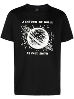 Ps By Paul Smith Graphic-print Cotton T-shirt In Black