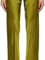 Rick Owens Yellow Bias Trousers In 32 Acid