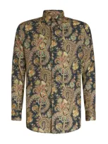 Etro Paisley Print Shirt In Green