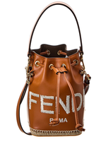 Fendi Small Mon Tresor Bucket Bag In Brown