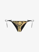 Versace Barocco Print Bikini Bottom In Multicolor