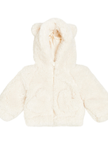 Monnalisa Babies' Faux Shearling Jacket In White