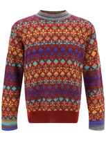 Dsquared2 Jacquard-pattern Round-neck Jumper In Multicolor