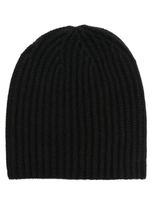 Liska Ribbed-knit Cashmere Beanie In Black