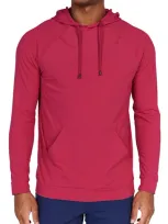 Redvanly Larkin Golf Hoodie In Sangria