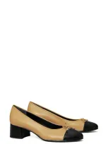 Tory Burch Cap-toe Pump In Ivory