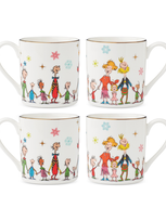 Lenox Merry Grinchmas Porcelain Mugs, Set Of 4 In Green And Ivory