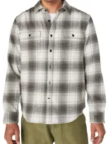 Lucky Brand Plaid Flannel Workwear Button-up Shirt In Navy/ Grey