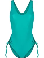 Isabel Marant Cut-detail Swimsuit In 60gr Green