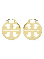 Tory Burch Miller Hoop Earring In Tory Gold