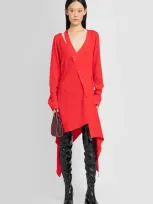 Stella Mccartney Asymmetric Viscose Maxi Dress In Red