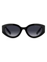 Marc Jacobs Women's Marc 694/g/s 54mm Round Sunglasses In Black