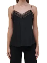 Simkhai Erika Stretch Silk Camisole In Lace On Top