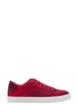 Burberry Check Sneakers In Red