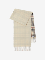 Burberry Check Cashmere Reversible Scarf