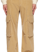 Palm Angels Beige Relaxed-fit Cargo Pants In Beige Brown