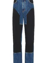 Givenchy Patched And Stitched Carpenter Jean In Black & Navy