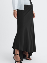 Reiss Black High Rise Fitted Maxi Skirt