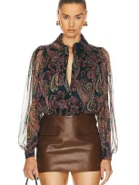 Etro Long Sleeve Blouse In Multi