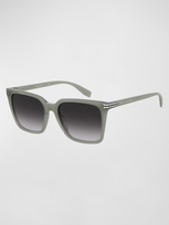 Marc Jacobs Sleek Gradient Acetate Square Sunglasses In Sage