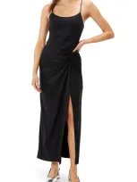 Sophie Rue Mal Ruched Maxi Dress In Black