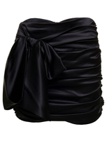 Dolce & Gabbana Silk Mini Skirt In Black