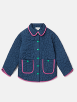 Stella Mccartney Flower Quilted Jacket In Navy